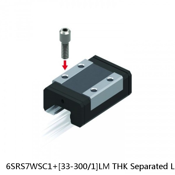 6SRS7WSC1+[33-300/1]LM THK Separated Linear Guide Side Rails Set Model HR